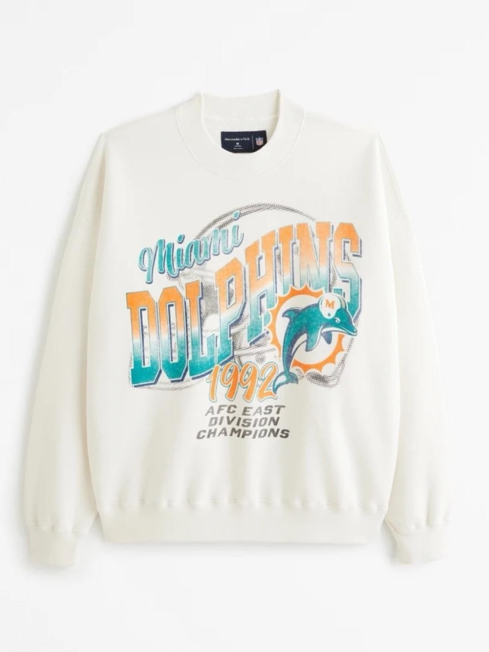 Abercrombie & Fitch Miami Dolphins Graphic Crew Sweatshirt
